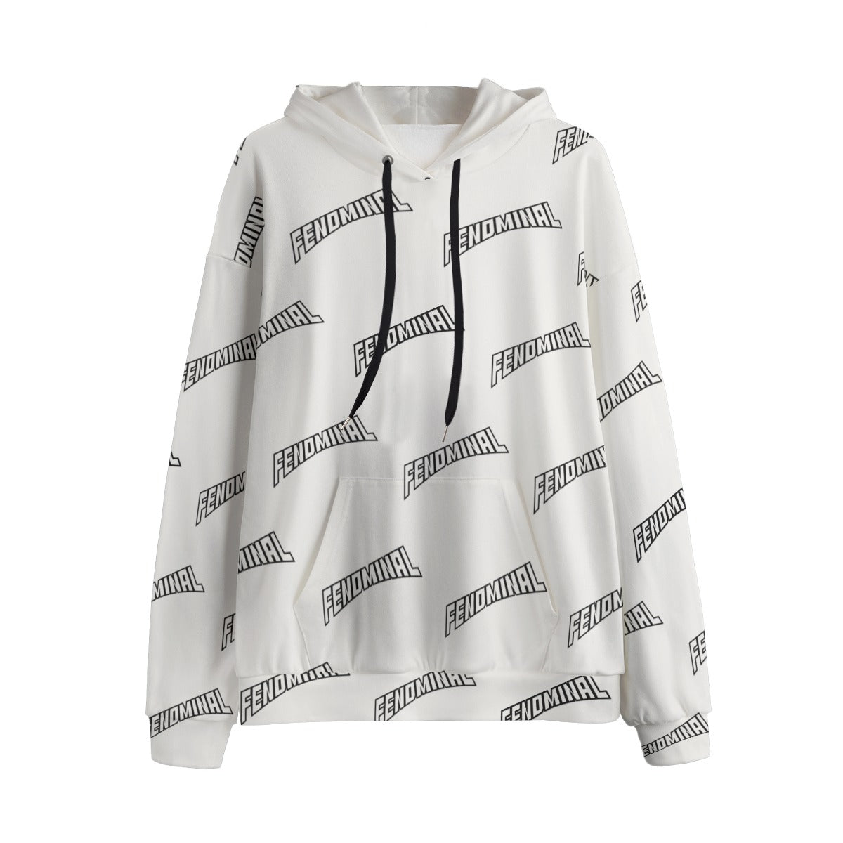Fenom Fleece Hoodie-White - Fenominal Fitness