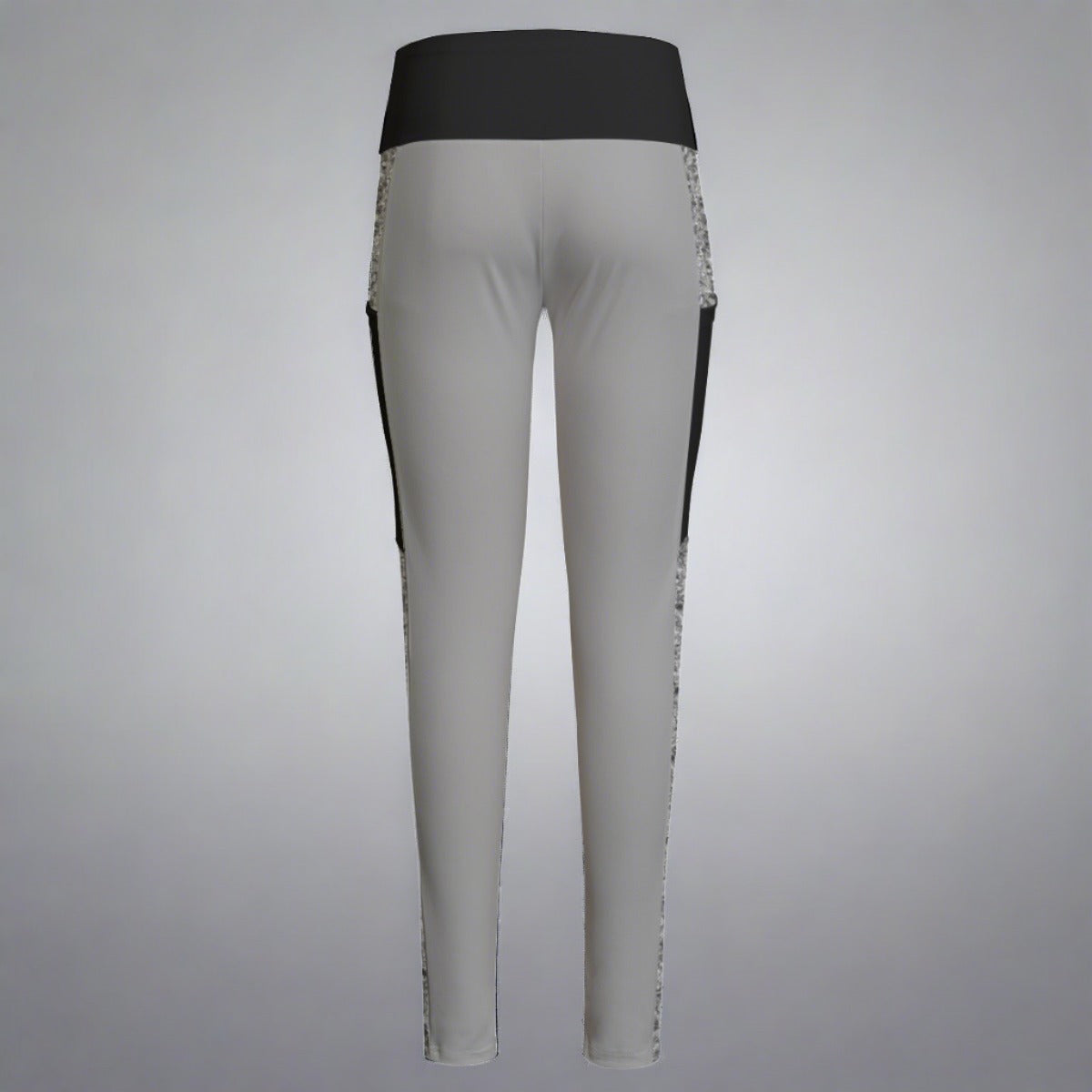 Women's High Waist Leggings With Side Pocket-(Grey) - Fenominal Fitness