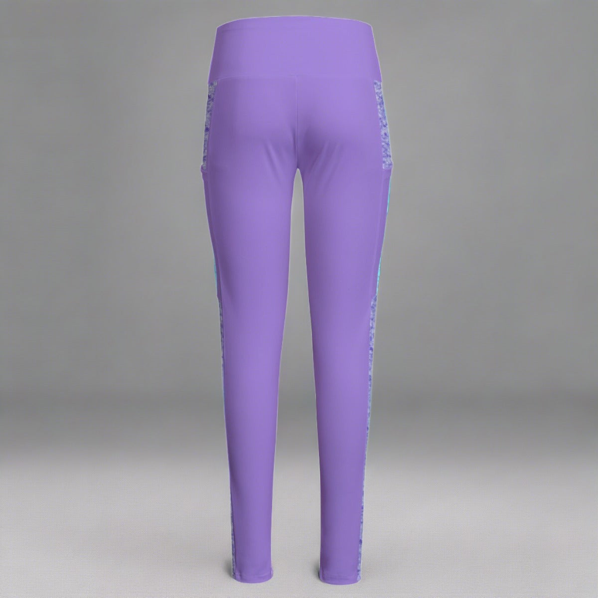 Women's High Waist Leggings With Side Pocket-(Purple) - Fenominal Fitness