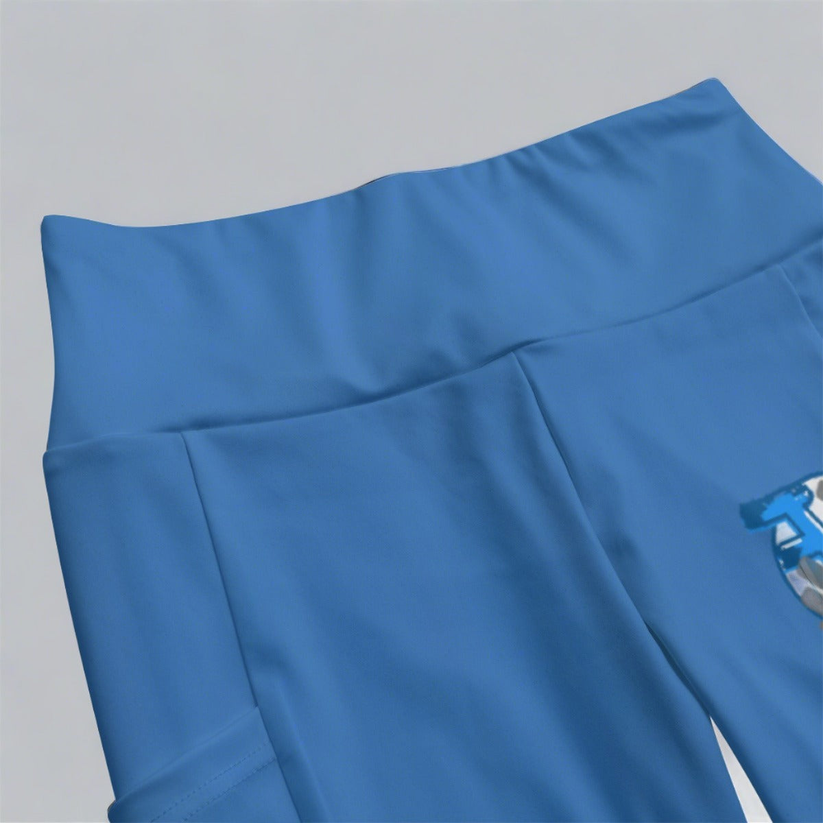 Women's High Waist Leggings With Side Pocket-(Blue) - Fenominal Fitness