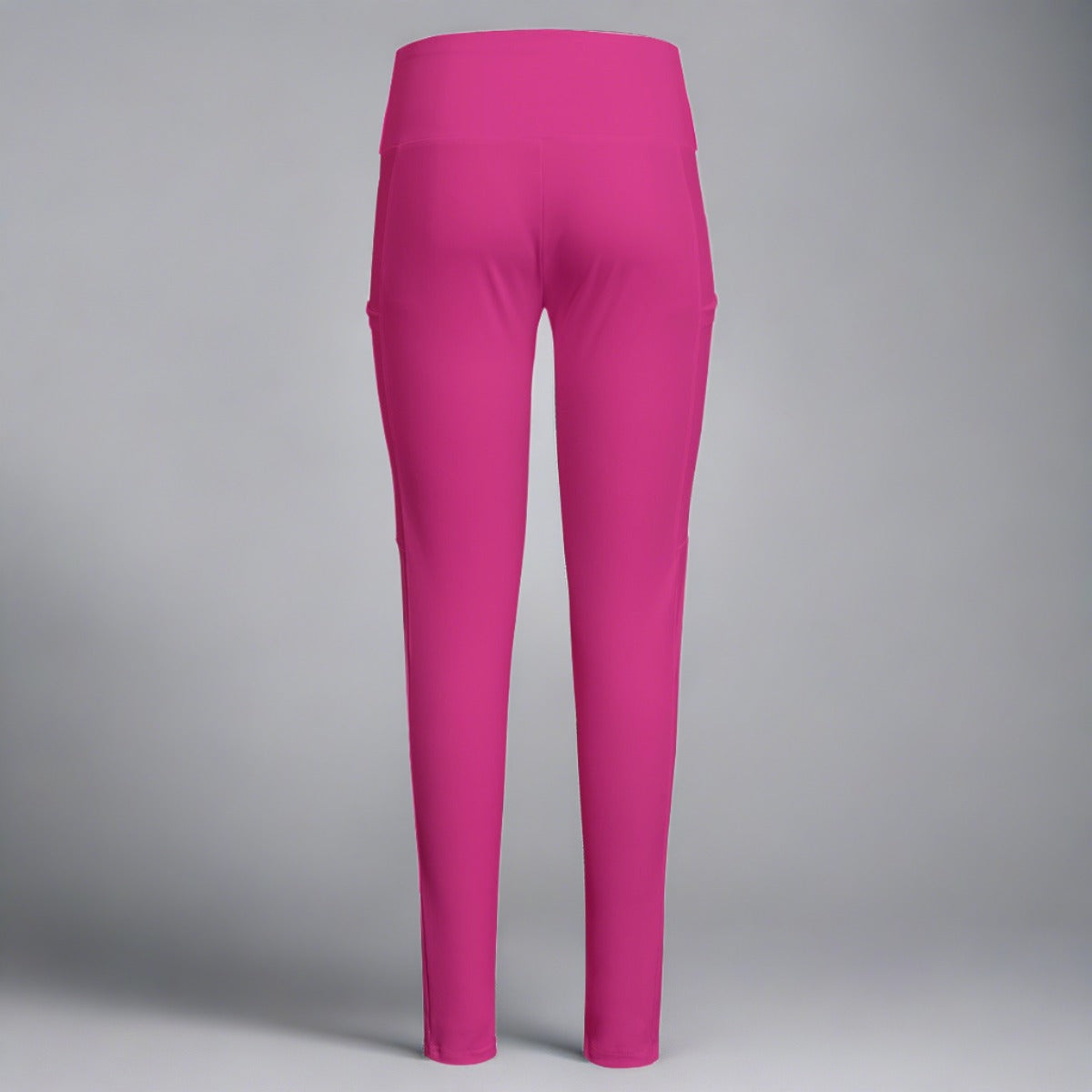 Women's High Waist Leggings With Side Pocket-(Pink) - Fenominal Fitness