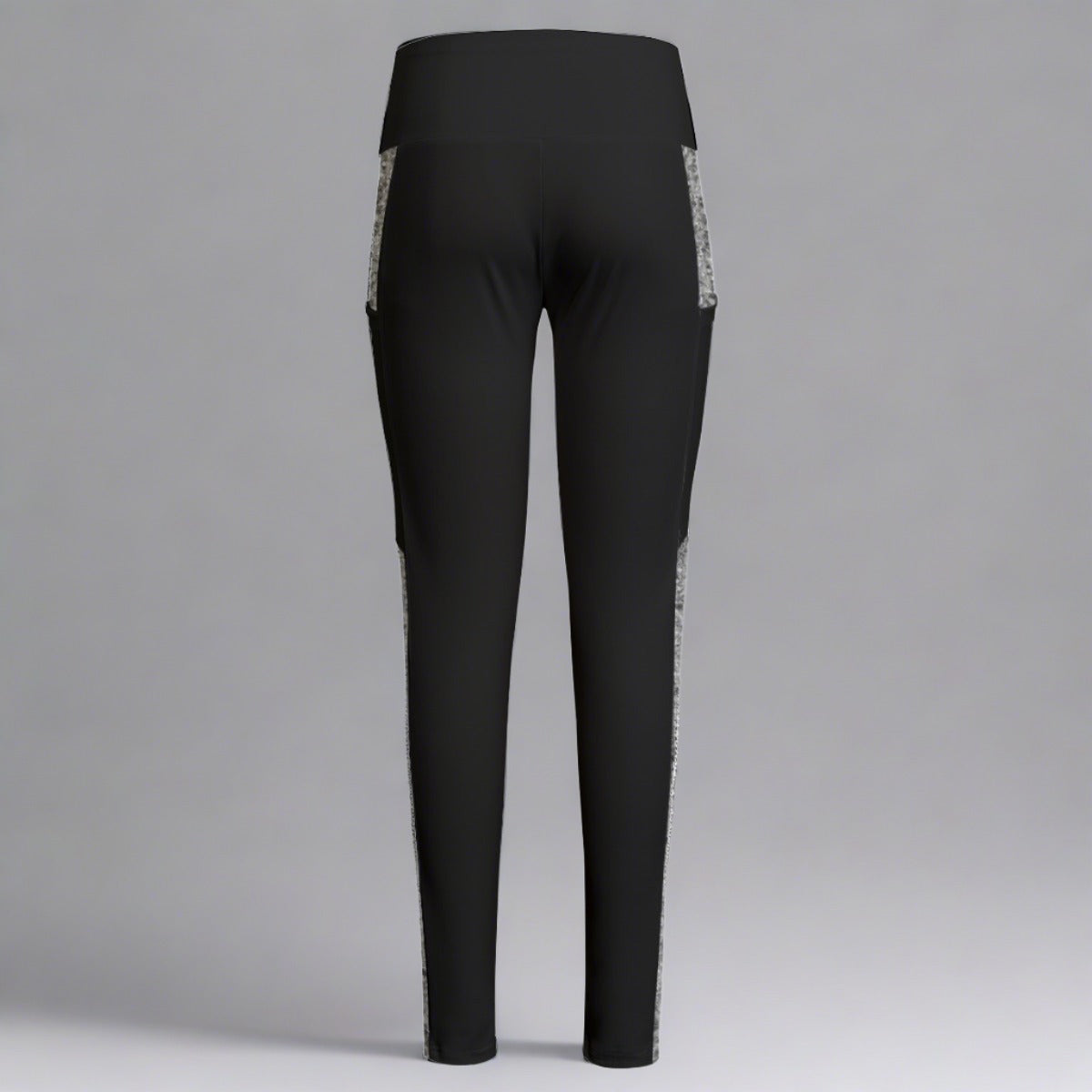 Women's High Waist Leggings With Side Pocket-(Black) - Fenominal Fitness
