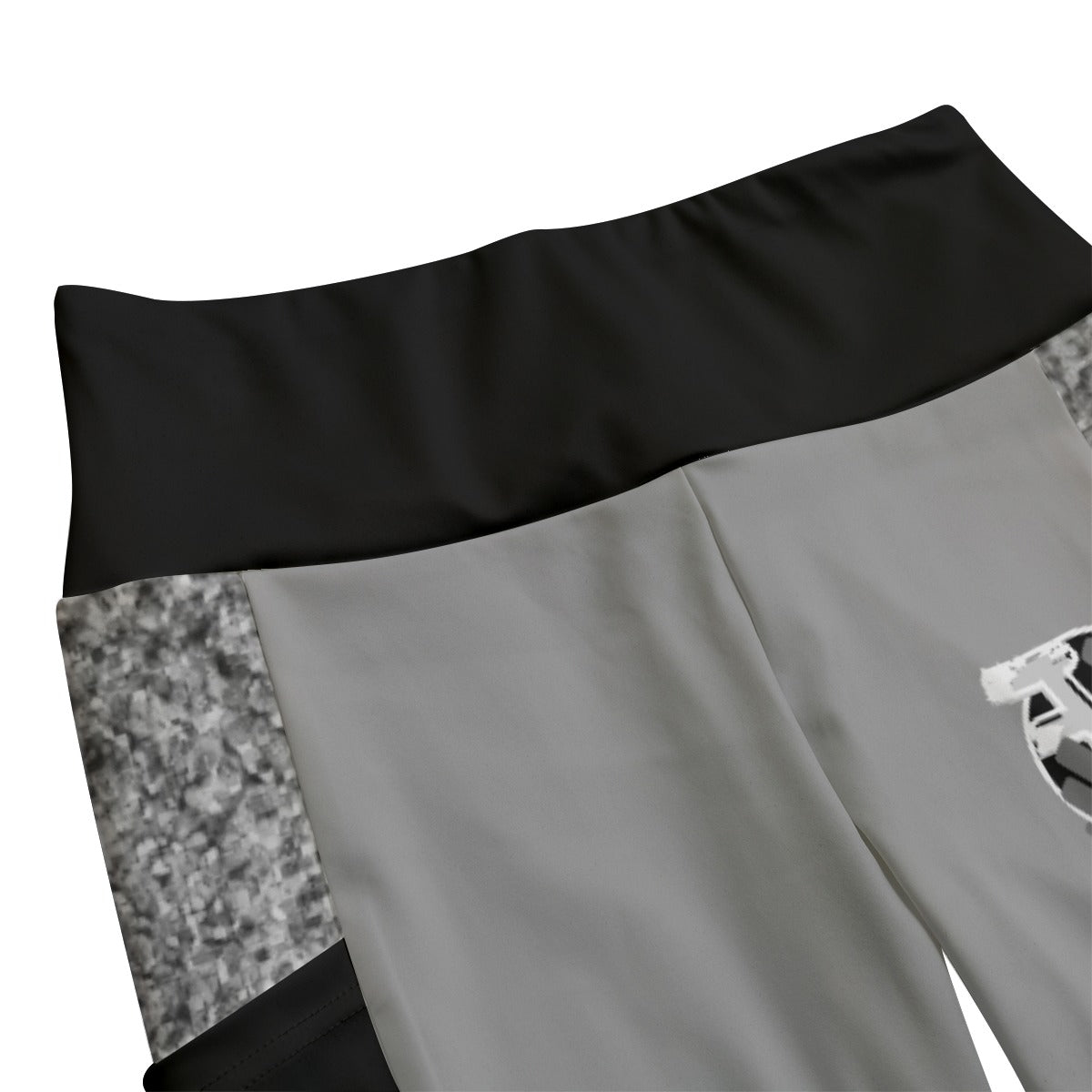 Women's High Waist Leggings With Side Pocket-(Grey) - Fenominal Fitness