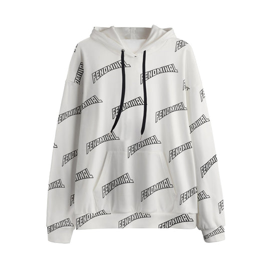 Fenom Fleece Hoodie-White - Fenominal Fitness
