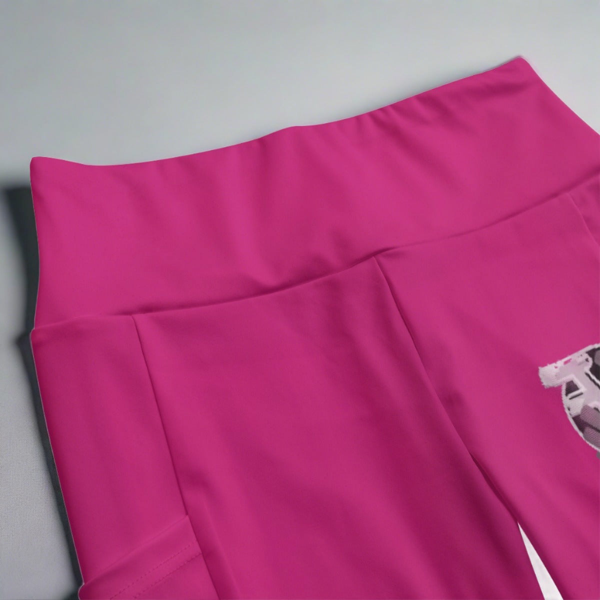 Women's High Waist Leggings With Side Pocket-(Pink) - Fenominal Fitness