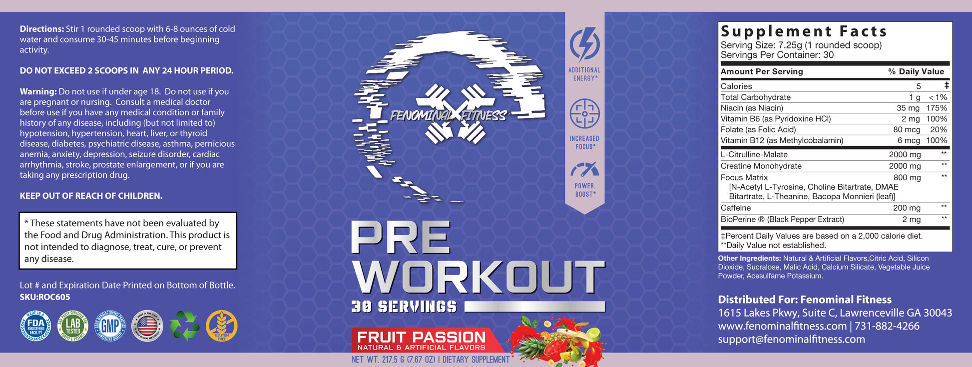 Fruit Passion Pre-Workout - Fenominal Fitness