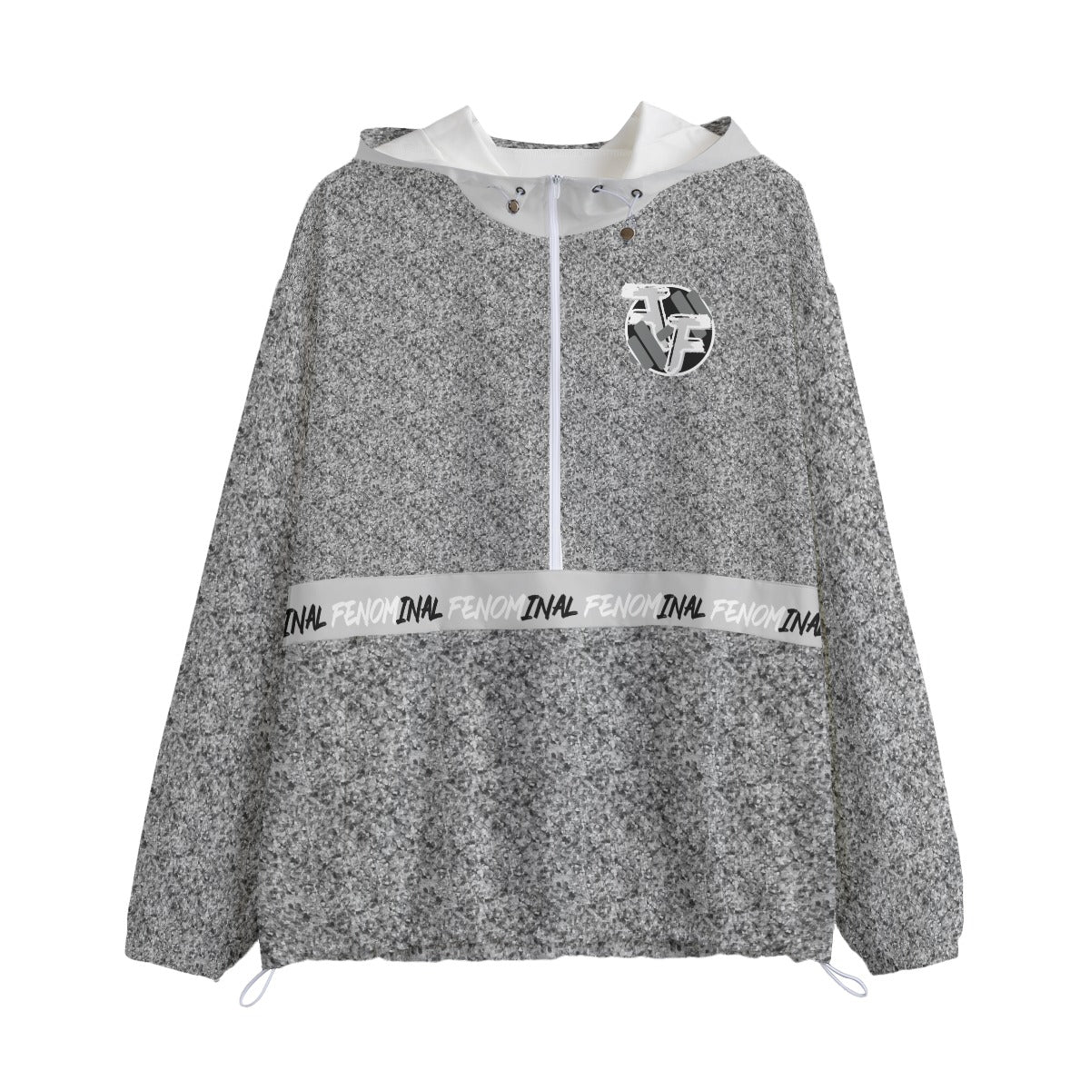 Half Zip Windbreaker Grey - Fenominal Fitness