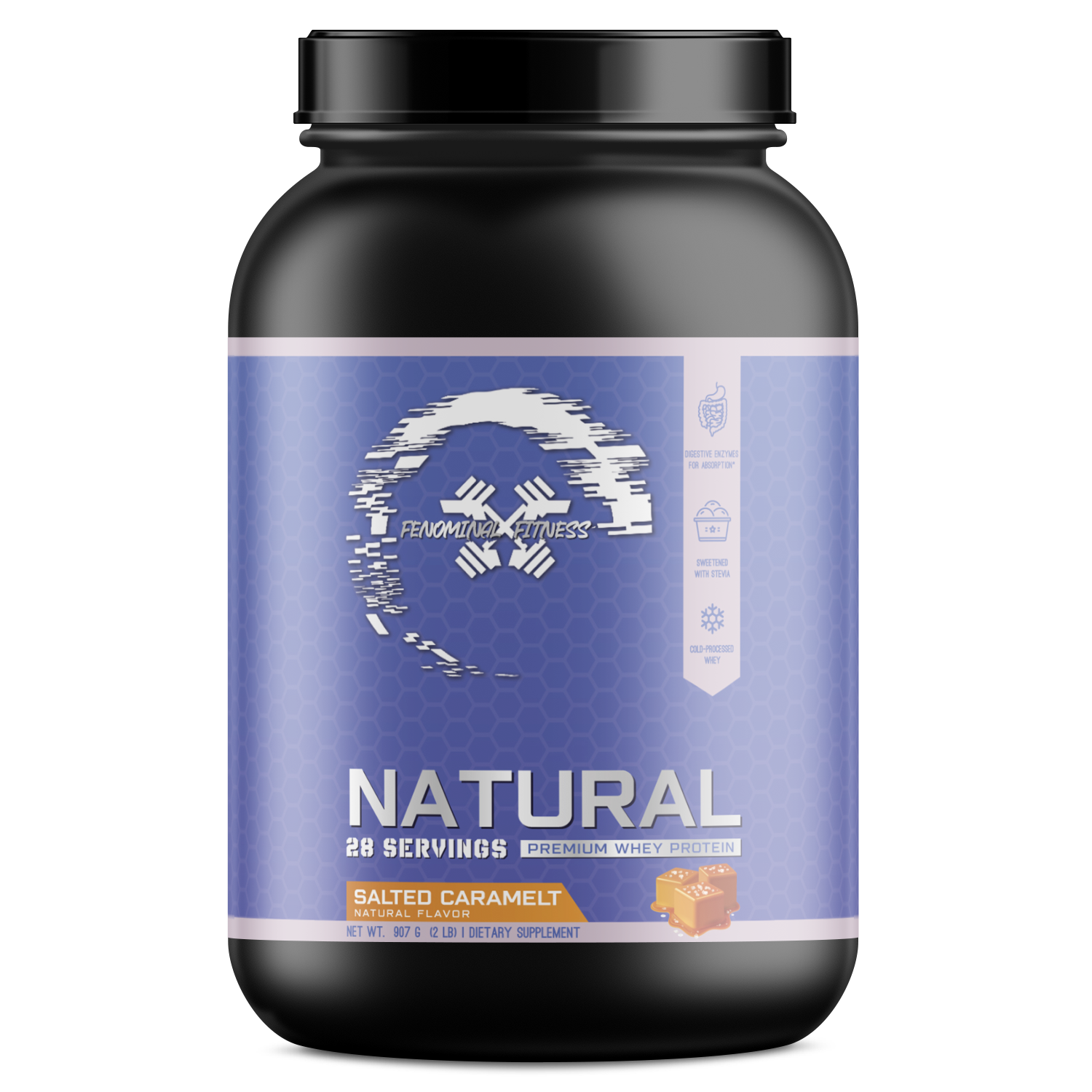 Natural Salted Caramelt Premium Whey Protein - Fenominal Fitness